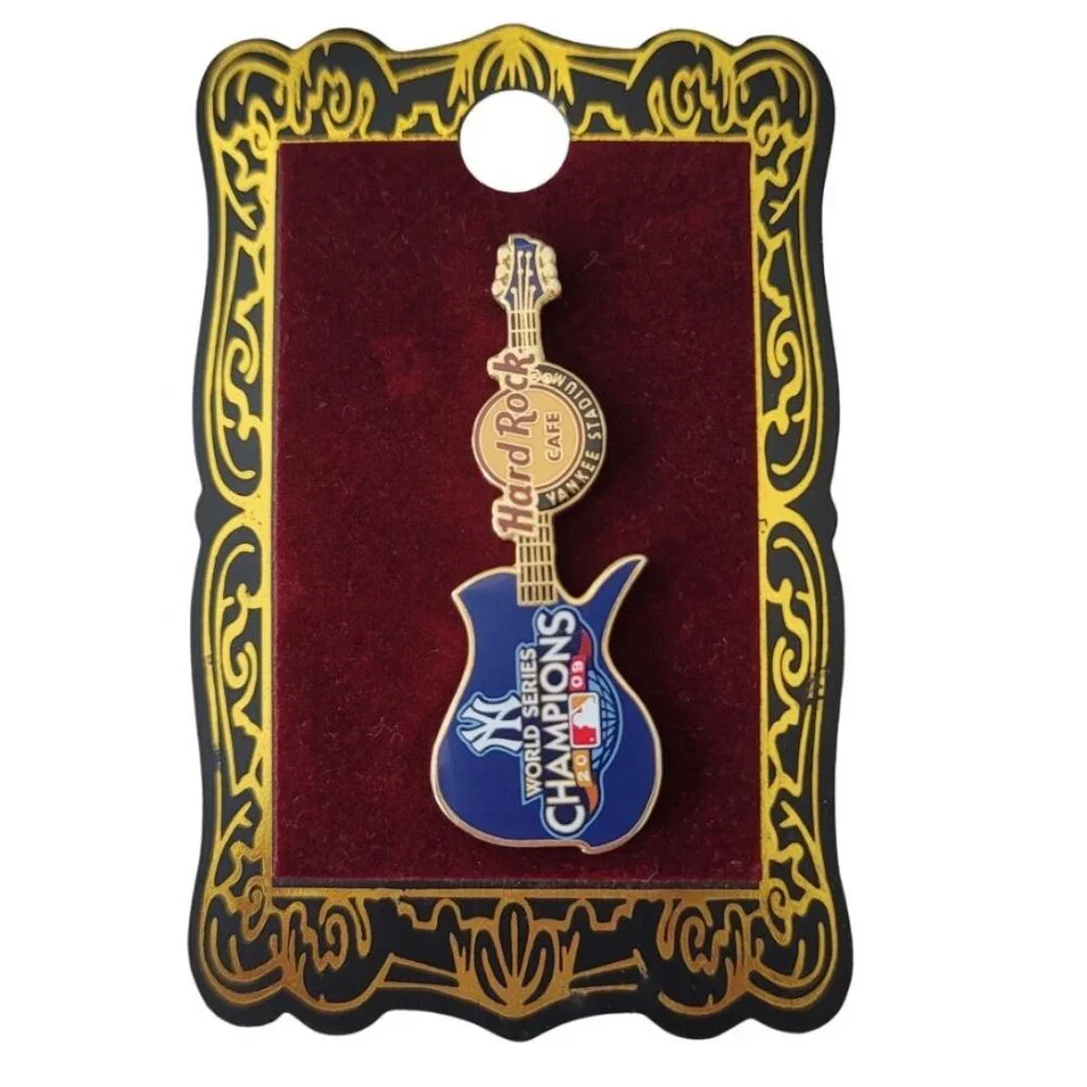 Hard Rock Cafe NY World Series Yankee Stadium Champions 2009 Pin E693 - Picture 7 of 7